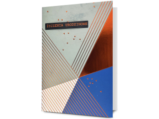 Kartka urodzinowa PAN DRAGON HM 200-3396 Geometryczne wzory