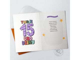 Kartki karnet PAN DRAGON STAR-144 "15"