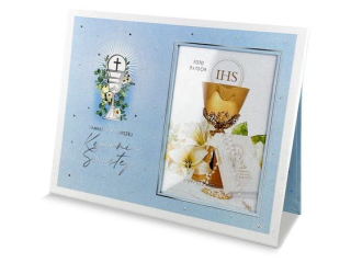 Ramka na zdjęcie PAN DRAGON Pamiątka I Komunii Św. PIX-1 niebieska