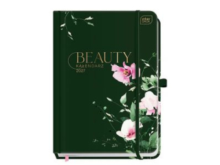 Kalendarz ksi��kowy A5 192 Beauty Metallic z kieszonk� + zadrukowany �rodek Sweet Peas 2027