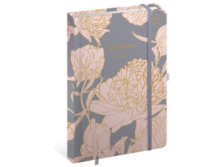 Kalendarz książkowy A5 384 Metallic Peony 2027