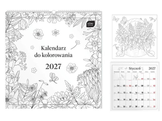 Kalendarz �cienny do kolorowania 30X30 (relaksacyjny) wz�r 1 2027