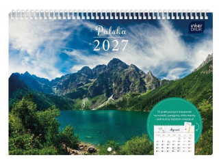 Kalendarz z kieszonk� 25x17,5cm Polska Widoki 2027