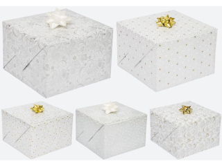 Papier ozdobny w rolkach POL-MAK og�lne 200x70cm P2_OG_22 Bia�e, Jasne, Z�ote, Srebrne, Ornamenty