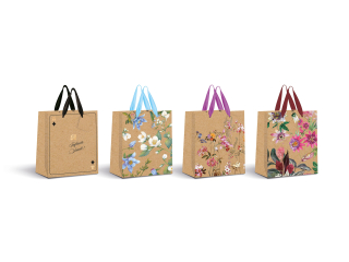 Torebka prezentowa �rednia 150g 26,5x33x13 cm Kraft Colour [opakowanie=10szt]