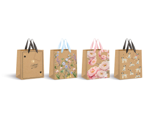 Torebka prezentowa ma�a 150 g 18x23x8 cm Kraft Colour [opakowanie=12szt]