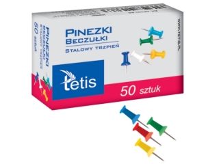 Pinezki tablicowe TETIS 50szt.