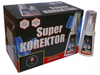 Korektor NOSTER Super KO-01 2w1 PĘDZELEK + MET KOŃCÓWKA