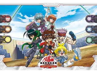 Podkład szkolny na biurko obustronny MAJEWSKI Bakugan 55x38c