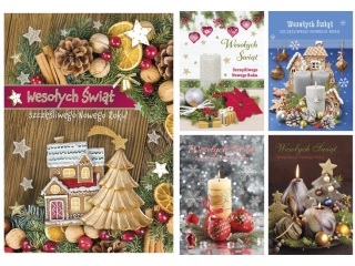 Laurka z brokatem i opatkiem B6BO 117x167 z kopert  POL-MAK GWIAZDKA B6BO_GWSW_281