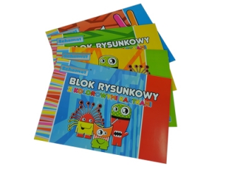 Blok rysunkowy kolorowy A4 20k. SCHEMAT