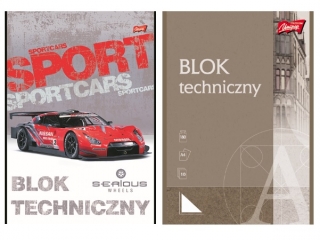 Blok techniczny A4, 10k. [opakowanie=10szt]