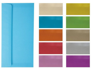 Koperty kolorowe KDL 220x110mm 100 szt. Og�lne zest. 815 Kolor - Mix, Unicolour