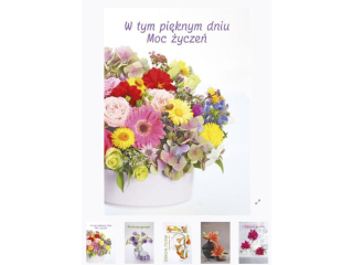 Laurka z brokatem B6B 117x167 z kopert� POL-MAK Imieniny B6B_OGSER_834 [opakowanie=25szt]