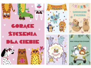 Laurka z brokatem B6B 117x167 Og�lne Serdeczne �yczenia zest. 841 Dzieci�ce - Ch�opiec, Dziewczynka