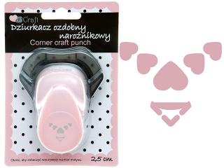 Dziurkacz ozdobny narożnikowy DPCRAFT 2,5 cm - Serca