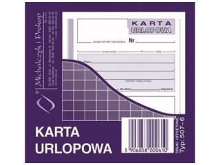 Druk - karta urlopowa 507-6