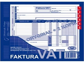 Druk-faktura VAT 2/3 A4 1+2 102-X