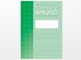 Druk - ewidencja wyjść w godzinach służbowych (574-1)