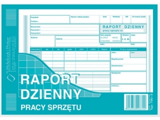 Druk - raport dzienny pracy sprzętu A5 790-3