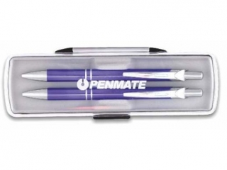 Komplet PENMATE dugopis+owek Lux - niebieski