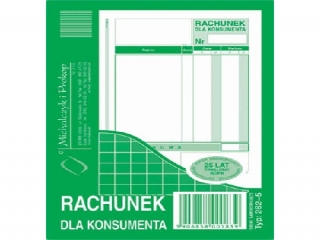 Druk-rachunek dla konsumenta A6 262-5