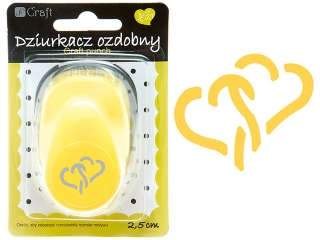 Dziurkacz ozdobny DPCRAFT 2,5cm Splecione serca