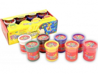 Farby do malowania palcami MUNGYO 8 kolorw 100ml