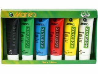 Farby akrylowe 6 kolorów MARIE'S DU¯E