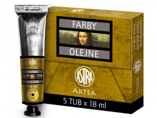 Farby olejne 18ml 5szt kadmium ty jasny
