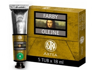 Farby olejne 18ml 5szt ziele Veronese