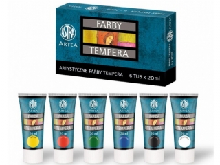 Farby Tempera Astra 6 kolorw 20ml