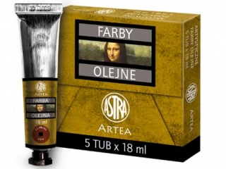 Farby olejne 18ml 5szt czerwie Marsa