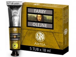 Farby olejne 18ml 5szt kadmium cytrynowy