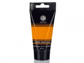 Farba akrylowa ASTRA Artea tuba 60ml - kadmium żółty ciemny