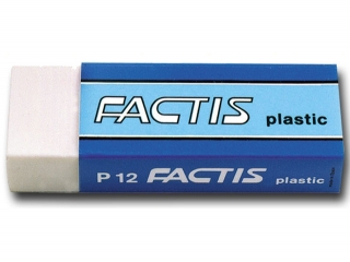 Gumka FACTIS P-12 plastikowa 12szt.