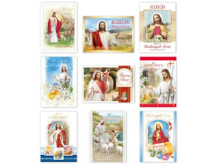 Poczt�wka Wielkanocna Religijna Z�ocona 50 sztuk