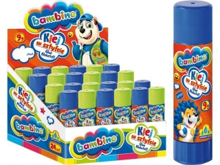 Klej w sztyfcie ST.MAJEWSKI Bambino 9g (24szt. display)