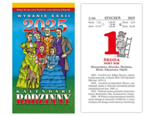 Kalendarz zdzierak TELEGRAPH Rodzinny 2024