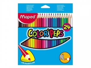 Kredki MAPED trójkątne 24-kolory (83224)