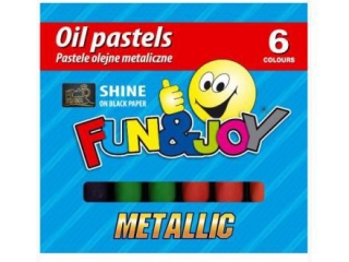 Pastele olejne 6 kolorów TITANUM Wodne metallic