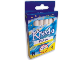 Kreda okrągła biała 6szt.