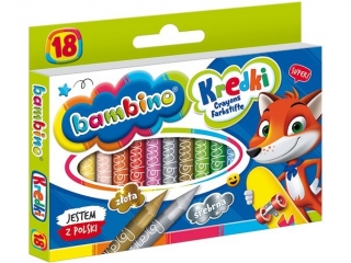 Kredki BAMBINO  18-kol.   w pud.kart. [opakowanie=8szt]