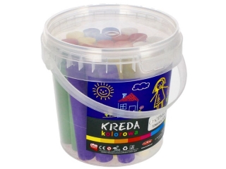 Kreda kolorowa w wiaderku 25szt