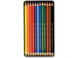 Kredki KOH-I-NOOR Polycolor, metalowe opakowanie 12 kolorw