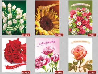 Kartki karnet B6 kwiatowe