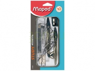 Zestaw kreślarski MAPED 15cm 10-elementowy z cyrklem