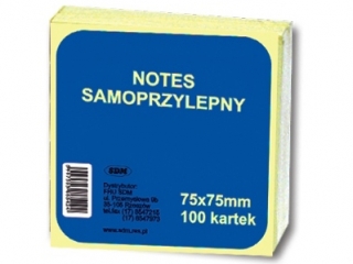 Notes samoprzylepny SDM 75x75cm 100k. żółty pastel