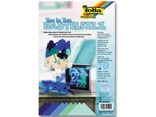 Filc FOLIA 20x30cm odcienie niebieskie