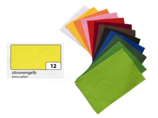 Filc FOLIA 20x30cm - cytrynowy
